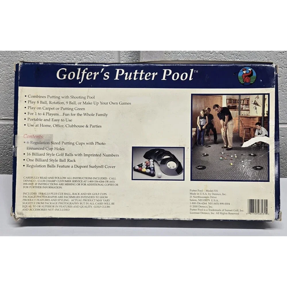Club Champ Golfer's Putter Pool - Plays like Golf, Shoots like Pool Complete Set